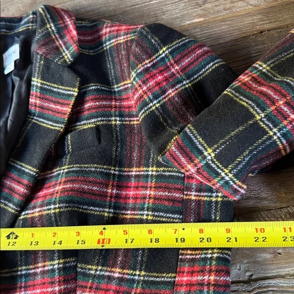 J. Crew tartan plaid 2 button school boy blazer wool NWOT size 14 - Picture 12 of 14